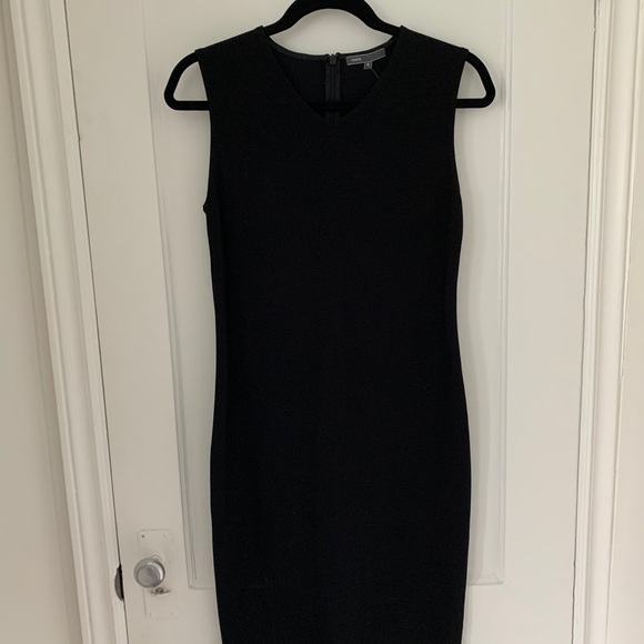 NWT Vince v-neck dress in black 6 - Picture 3 of 4